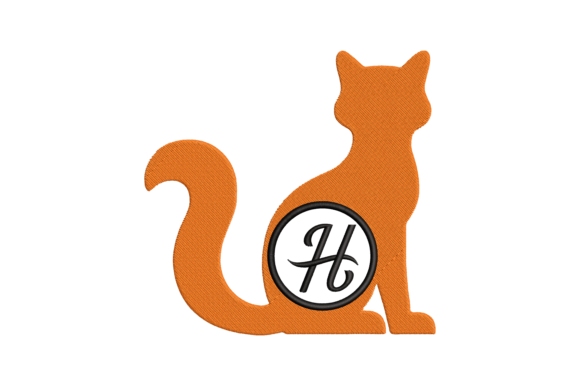 Cat Letter H Embroidery Design – A Stylish Addition to Your Projects