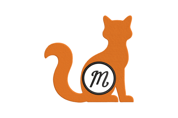 Cat Letter M Embroidery Design: A Creative Addition to Your Fabric Projects