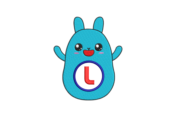 Cute Rabbit Letter L Embroidery Design: A Versatile Addition to Your Creative Projects