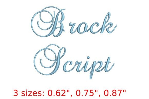 Discover the Elegance of Brock Script Font in Embroidery Design