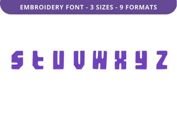 Ghuzag Chest Font Lowercase S to Z: A Versatile Embroidery Font for Creative Projects