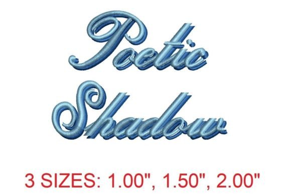 Introducing the Captivating “Poetic Shadow” Embroidery Font