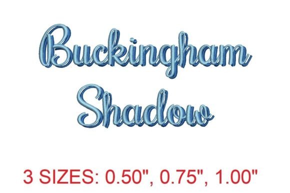Introducing the Exquisite Buckingham Shadow Embroidery Font