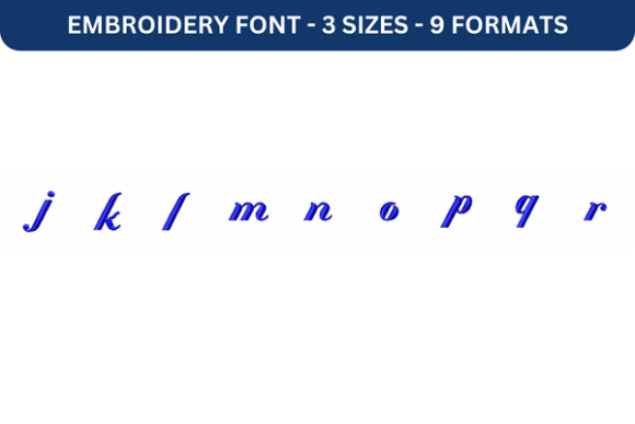 Mademoiselle K Font Lower J to R: A Versatile Embroidery Font for Creative Projects