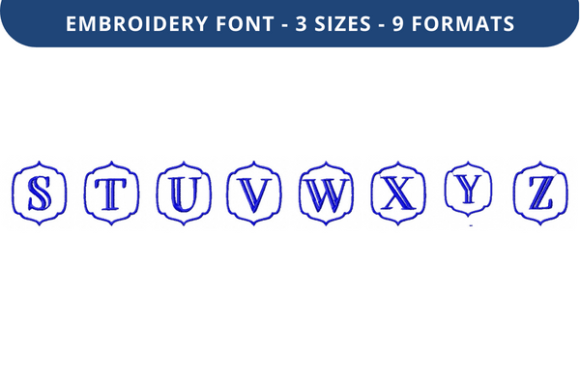 Ornatia Font S to Z for Creative Embroidery