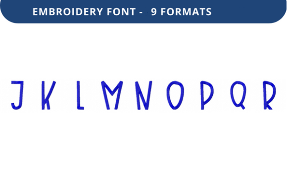 Play Pen Font J to R – A Versatile Embroidery Font for Creative Projects