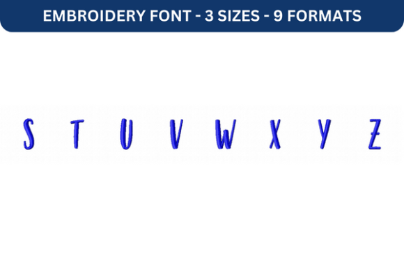 Strawberry Blossom Font Upper S to Z: A Versatile Embroidery Font for Creative Projects